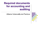 Required documents for accounting and auditing - WBC