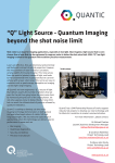 Quantum Imaging beyond the shot noise limit