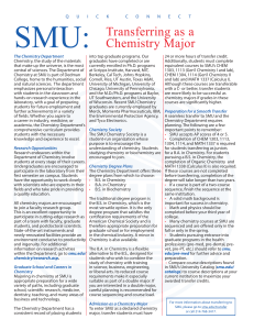 SMU: Transferring as a Chemistry Major
