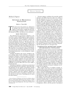 062801 Advances in Mechanical Ventilation