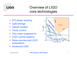Overview of LIGO core technologies - Gravitational Waves