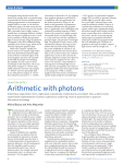 Quantum optics: Arithmetic with photons