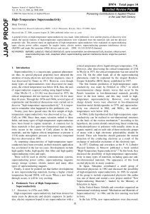 High-Temperature Superconductivity