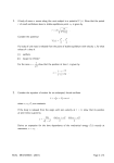 1. A body of mass m moves along the x