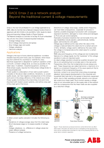 SACE Emax 2 as a network analyzer Beyond the traditional current