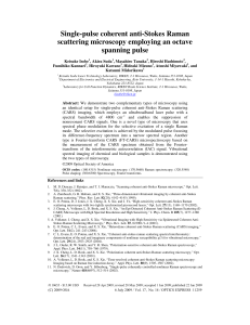 Single-pulse coherent anti-Stokes Raman scattering microscopy