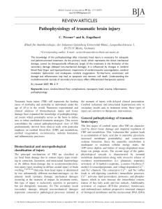 REVIEWARTICLES Pathophysiology of traumatic brain injury