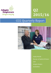 CCG Quarterly Report - North Derbyshire CCG