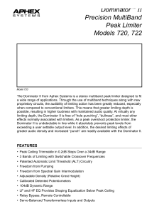 Dominator™ II Precision MultiBand Peak Limiter