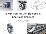 Power Transmission Elements II: Gears and Bearings