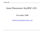Issue 43 Key RSC Discussion