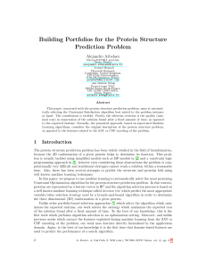 Building Portfolios for the Protein Structure Prediction