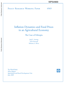Inflation Dynamics and Food Prices in an