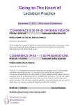 Going to The Heart of Lactation Practice November 3, 2016, 15th