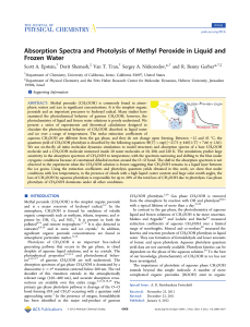 Absorption Spectra and Photolysis of Methyl Peroxide in Liquid and