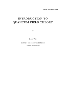 introduction to quantum field theory