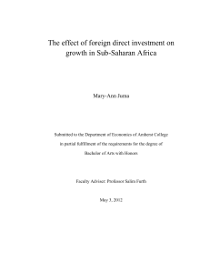 The effect of foreign direct investment on growth