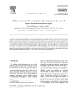 Policy instruments for sustainable land management