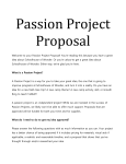 Passion Project Proposal