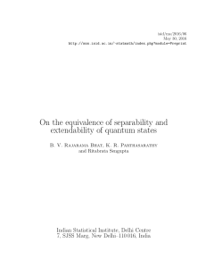 On the equivalence of separability and extendability of quantum states