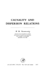 CAUSALITY AND DISPERSION RELATIONS