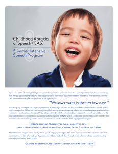 (CAS) Summer Intensive Speech Program