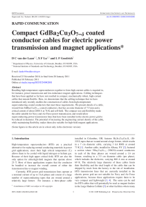 Compact GdBa2Cu3O7-delta coated conductor cables for electric