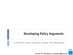 Developing Policy Arguments