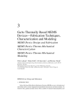 GaAs Thermally Based MEMS Devices—Fabrication Techniques