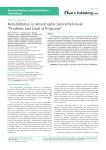 Rehabilitation in Amyotrophic Lateral Sclerosis