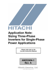 Application Note: Sizing Three-Phase Inverters for Single