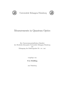 Measurements in Quantum Optics