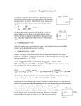 Solution – Pledged Problems #9 1. (a) If the switch has been closed