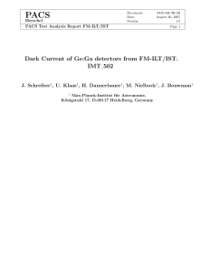Dark Current of Ge:Ga detectors from FM-ILT/IST. IMT 502
