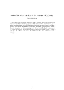 SYMMETRY BREAKING OPERATORS FOR REDUCTIVE PAIRS