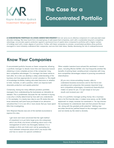 The Case for a Concentrated Portfolio