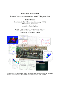 Lecture Notes on Beam Instrumentation and Diagnostics