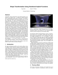 Shape Transformation Using Variational Implicit Functions