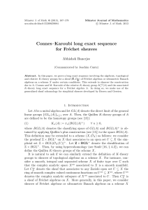 Connes–Karoubi long exact sequence for Fréchet sheaves