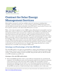 Contract for Solar Energy Management Services