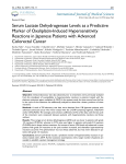 Serum Lactate Dehydrogenase Levels as a Predictive Marker of