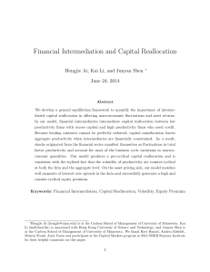 Financial Intermediation and Capital Reallocation