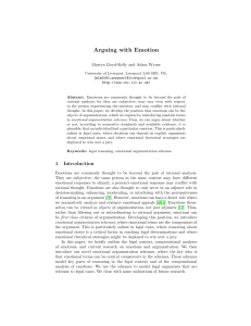 Arguing with emotion (PDF Available)