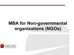MBA for Non-governmental organizations (NGOs)