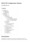 DLB CPE Configuration Manual Introduction