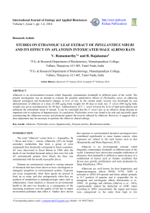 STUDIES ON ETHANOLIC LEAF EXTRACT OF PHYLLANTHUS