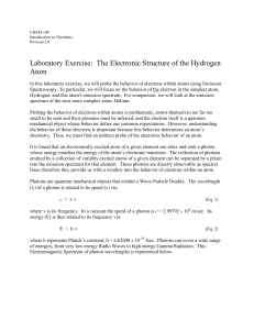 Laboratory Exercise: The Electronic Structure of the Hydrogen Atom