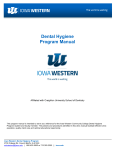 Dental Hygiene Program Manual - Iowa Western Community College