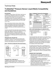 TruStability? Pressure Sensor Liquid Media