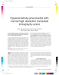 Hypersensitivity pneumonitis with normal high resolution